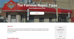 Desktop Screenshot of napolipizzaphilly.com