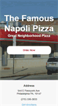 Mobile Screenshot of napolipizzaphilly.com