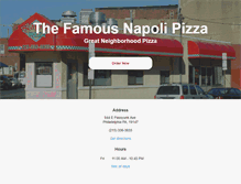 Tablet Screenshot of napolipizzaphilly.com